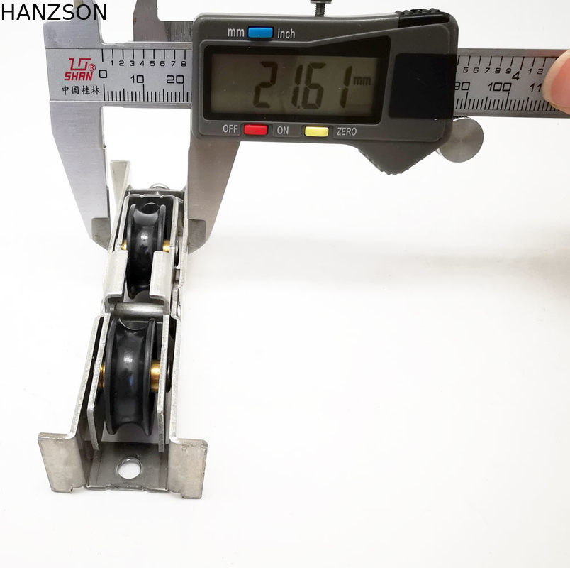 Nylon schuifdeurrollers 21*20 Zwaar werkend roestvrij staal vensterwiel katrol
